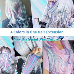 10pcs Long Curly Wavy Hair Pieces Y2K Party Highlights Clip In Hair Extensions
