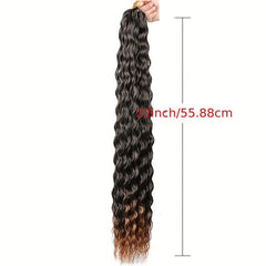 55 88 Cm Curl Crochet Hair Synthetic Deep Wave Twist Crochet Braids Hair