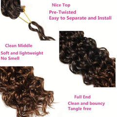 55 88 Cm Curl Crochet Hair Synthetic Deep Wave Twist Crochet Braids Hair