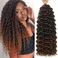 55 88 Cm Curl Crochet Hair Synthetic Deep Wave Twist Crochet Braids Hair