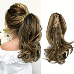 Curly Drawstring Claw Clip Ponytail Extension for Women