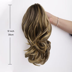 Curly Drawstring Claw Clip Ponytail Extension for Women