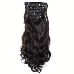 7pcs Clip-In Curly Wavy Hair Extensions 55-88cm Long