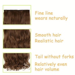 Long Wavy Curly Hair Extensions 5 Clips In Heat Resistant Hair Pieces