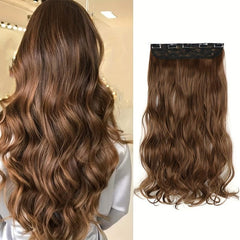 Long Wavy Curly Hair Extensions 5 Clips In Heat Resistant Hair Pieces