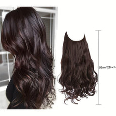 Long Wavy Curly Synthetic Hair Extension with Adjustable Transparent Headband
