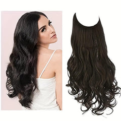Long Wavy Curly Synthetic Hair Extension with Adjustable Transparent Headband