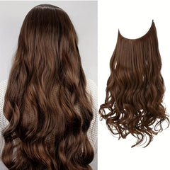 Long Wavy Curly Synthetic Hair Extension with Adjustable Transparent Headband