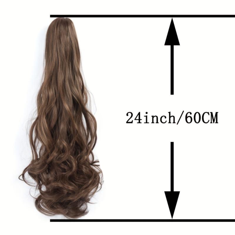 60 96 Cm Claw Clip In Ponytail Extensions Long Curly Wavy Ponytail