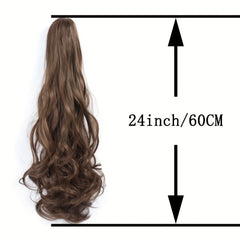 60 96 Cm Claw Clip In Ponytail Extensions Long Curly Wavy Ponytail
