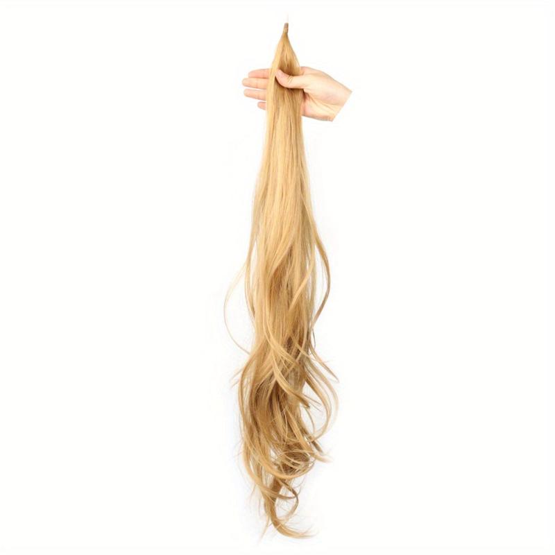 Long Curly Wavy Synthetic Ponytail Extensions 28 Cm