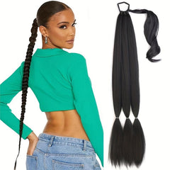 36 Cm Long Braided Ponytail Hair Extensions Straight