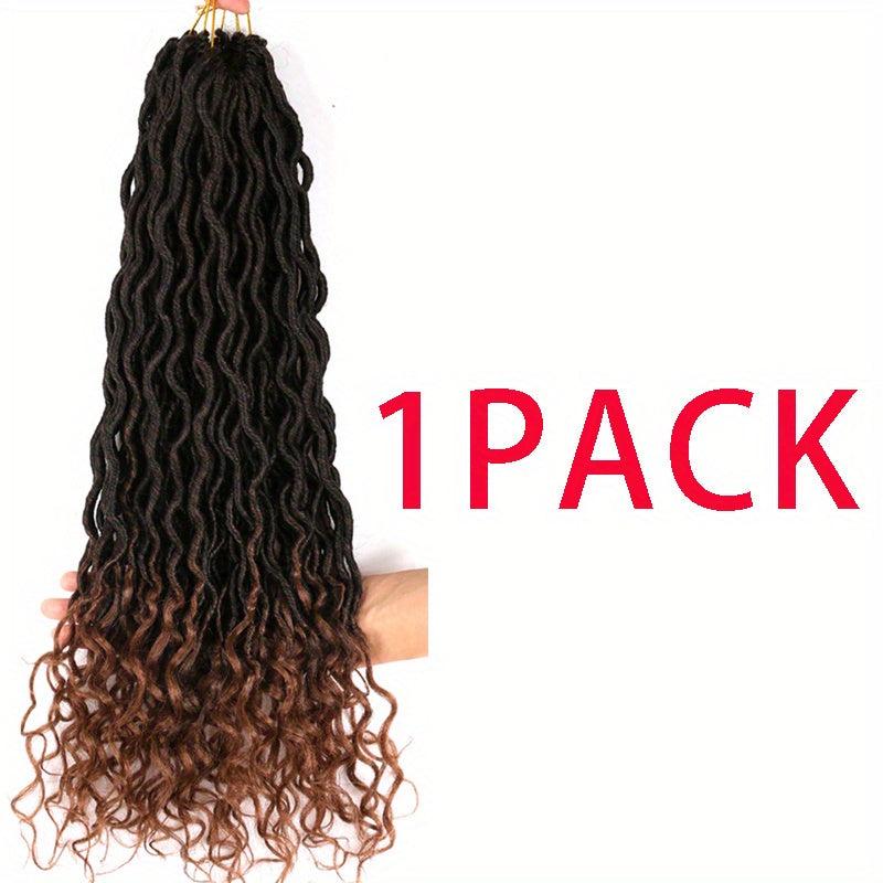 6 Pack Curly Faux Locs Crochet Hair Extensions 45 72 Cm Deep Wave Braiding Hair