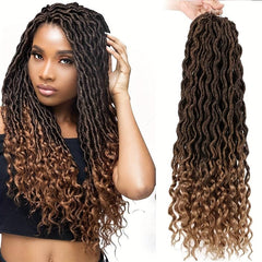 6 Pack Curly Faux Locs Crochet Hair Extensions 45 72 Cm Deep Wave Braiding Hair