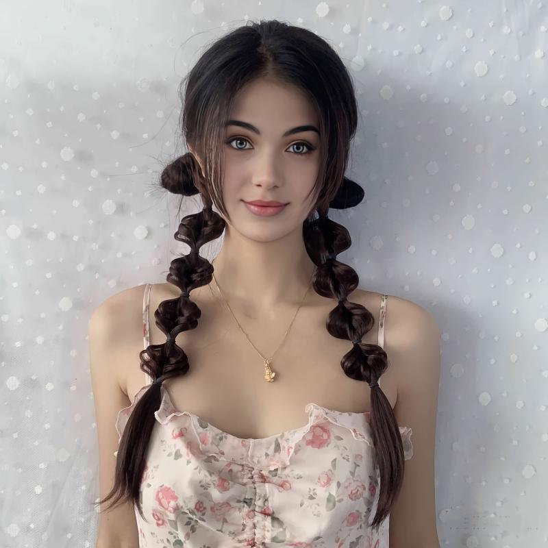 Long Bubble Ponytail Extensions Twist Braid Hair Extensions