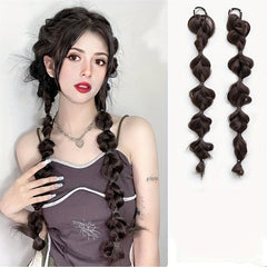Long Bubble Ponytail Extensions Twist Braid Hair Extensions