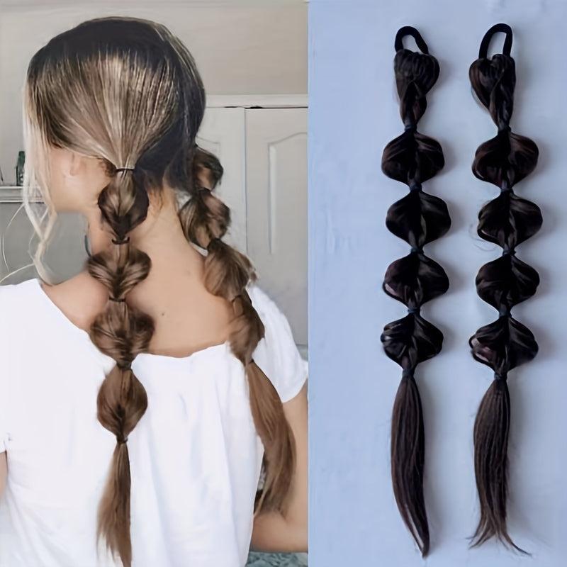 Long Bubble Ponytail Extensions Twist Braid Hair Extensions