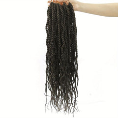 45-72 cm Wavy Senegalese Twist Crochet Hair Braids with Wavy Ends
