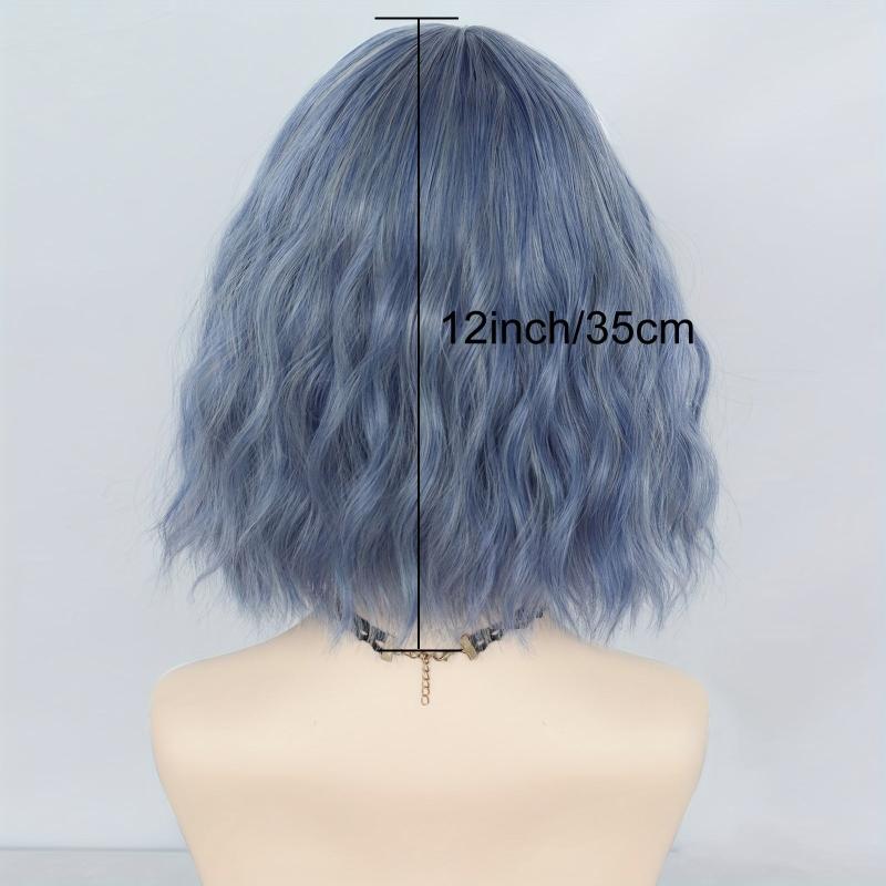 Multicolor Green Wavy Women's Wig for Halloween Christmas