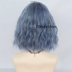 Multicolor Green Wavy Women's Wig for Halloween Christmas