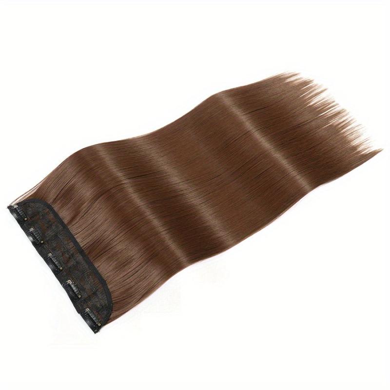 Long Straight 5 Clips In Hair Extensions Synthetic Fiber Natural Hair Extension