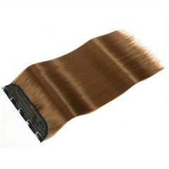 Long Straight 5 Clips In Hair Extensions Synthetic Fiber Natural Hair Extension