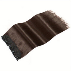 Long Straight 5 Clips In Hair Extensions Synthetic Fiber Natural Hair Extension