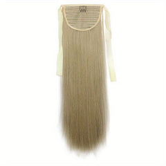 Long Straight Hair Wig Ponytail Extension Heat Resistant Fiber