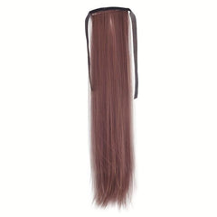 Long Straight Hair Wig Ponytail Extension Heat Resistant Fiber