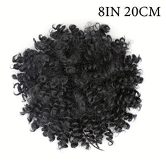 Afro Curly Ponytail Extension Short Afro Kinky Ponytail Clip In Hair Bun