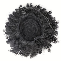Afro Curly Ponytail Extension Short Afro Kinky Ponytail Clip In Hair Bun