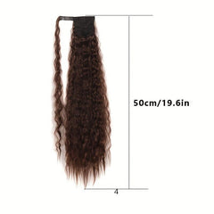 Long Corn Wavy Ponytail Extensions Synthetic Fiber Hairpieces