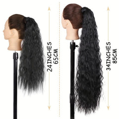 Long Curly Wavy Ponytail Hairpiece Wrap Around Hair Extensions