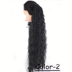 Long Curly Wavy Ponytail Hairpiece Wrap Around Hair Extensions