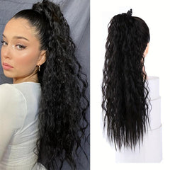 Long Curly Wavy Ponytail Hairpiece Wrap Around Hair Extensions