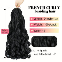 French Curly Braiding Hair Pre Stretched Loose Wave Synthetic