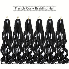 French Curly Braiding Hair Pre Stretched Loose Wave Synthetic