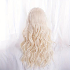 Long Wavy Hair Wigs With Bangs for Cosplay Party, Synthetic Hair Replacement