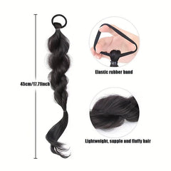 Braided Bubble Ponytail Hair Extensions Elastic Hair Rope