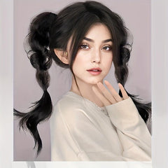 Braided Bubble Ponytail Hair Extensions Elastic Hair Rope