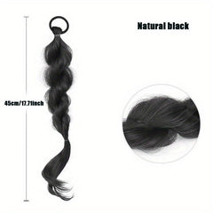 Braided Bubble Ponytail Hair Extensions Elastic Hair Rope