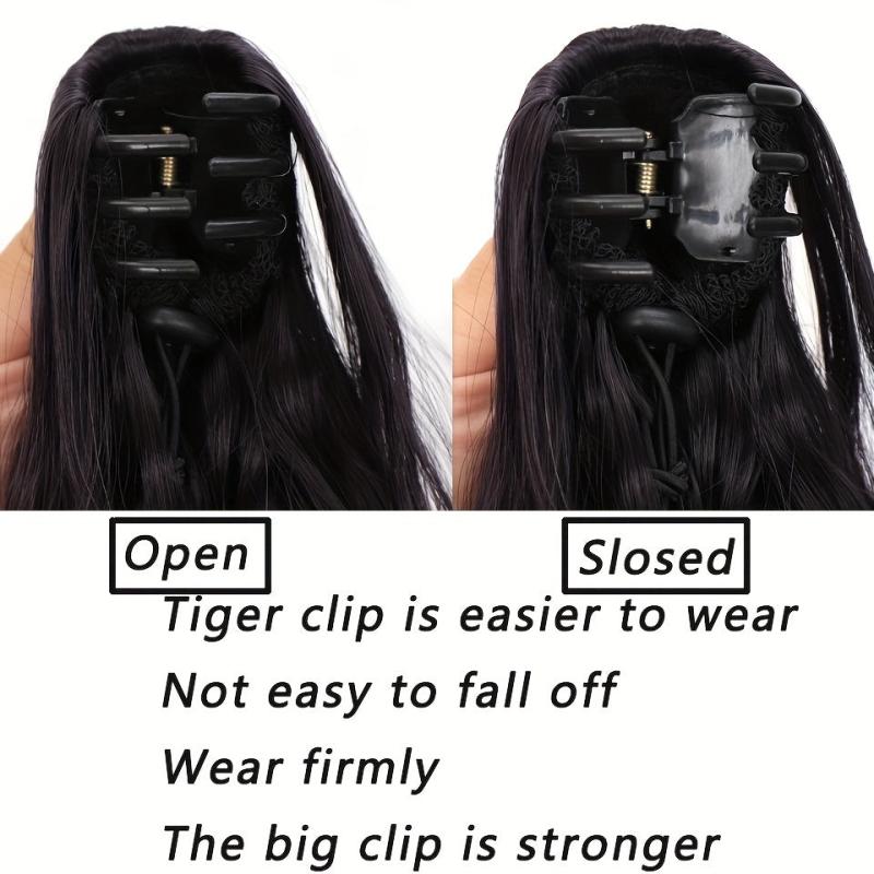 18 inch Wig Ponytail Female Highlights Gradient Haze Fluffy Long Curl
