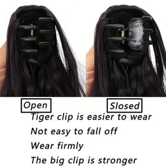 18 inch Wig Ponytail Female Highlights Gradient Haze Fluffy Long Curl