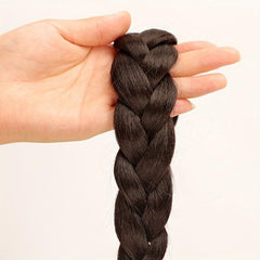 Long Braided Ponytail Elastic Hair Rope Synthetic Hair Extensions