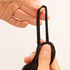 Long Braided Ponytail Elastic Hair Rope Synthetic Hair Extensions