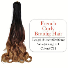 French Curly Braiding Hair Extensions Pre Stretched Bouncy Synthetic Box Braids