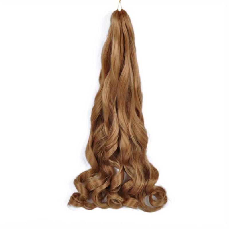 French Curly Braiding Hair Extensions Pre Stretched Bouncy Synthetic Box Braids
