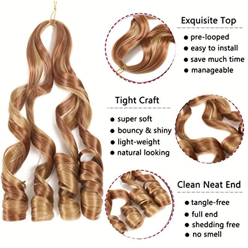 French Curly Braiding Hair Extensions Pre Stretched Bouncy Synthetic Box Braids