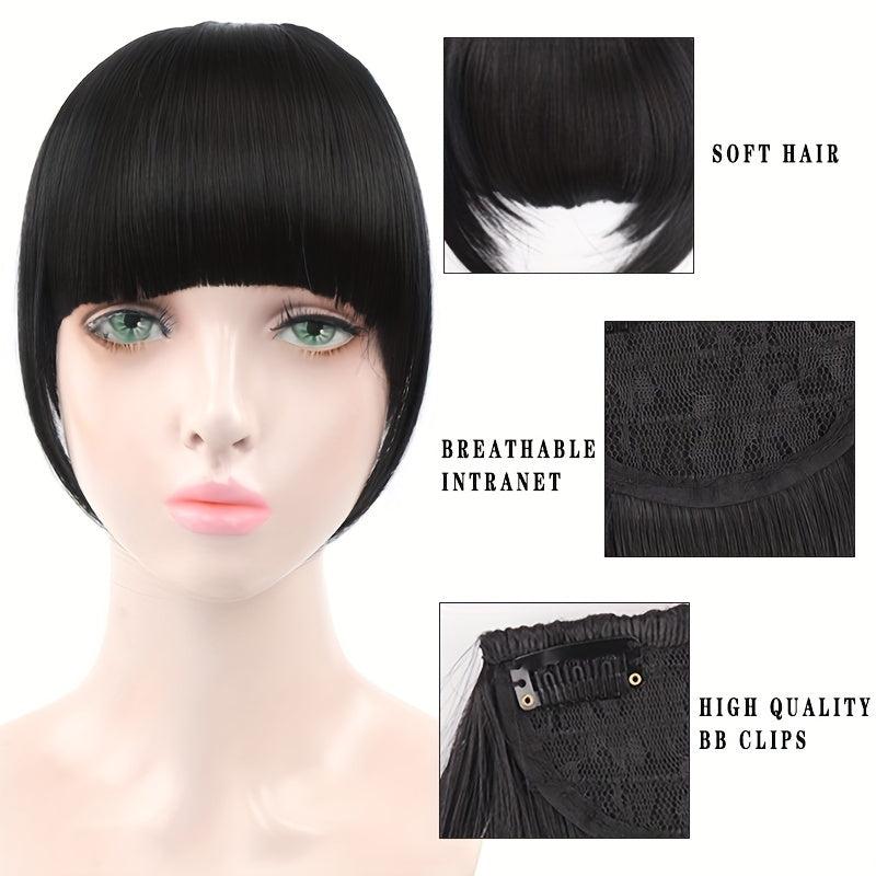 Synthetic Bangs Hair Clip In Extensions Straight Fringe Bangs Hairpiece
