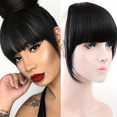 Synthetic Bangs Hair Clip In Extensions Straight Fringe Bangs Hairpiece